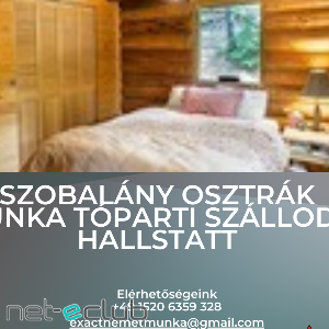 Szobalány osztrák munka tóparti szálloda Hallstatt